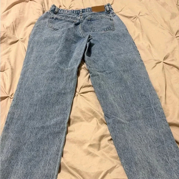 Missguided jeans Women's Blue Fold Over Straight Leg Jean size 4 - Picture 5 of 8